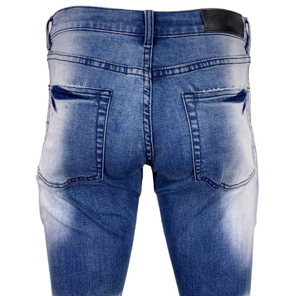 M.LAB Slim Cause Men's Denim Jeans Blue - Picture 9 of 12